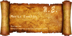 Mertz Evelin névjegykártya